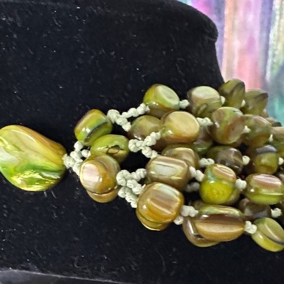 Silpada Multi Strand Necklace Green - Picture 7 of 10